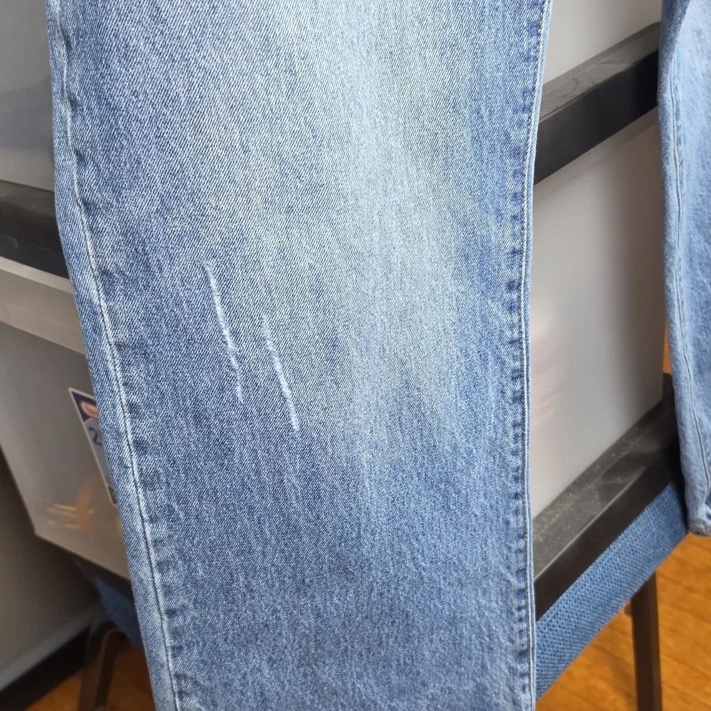 Aéropostale Relaxed Straight Denim‎ Jeans Blue Medium Wash Distressed Men's